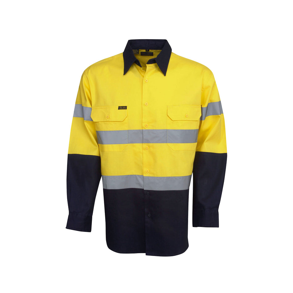Bluewhale Hi Vis Cotton Drill Shirt With Tape (C93)