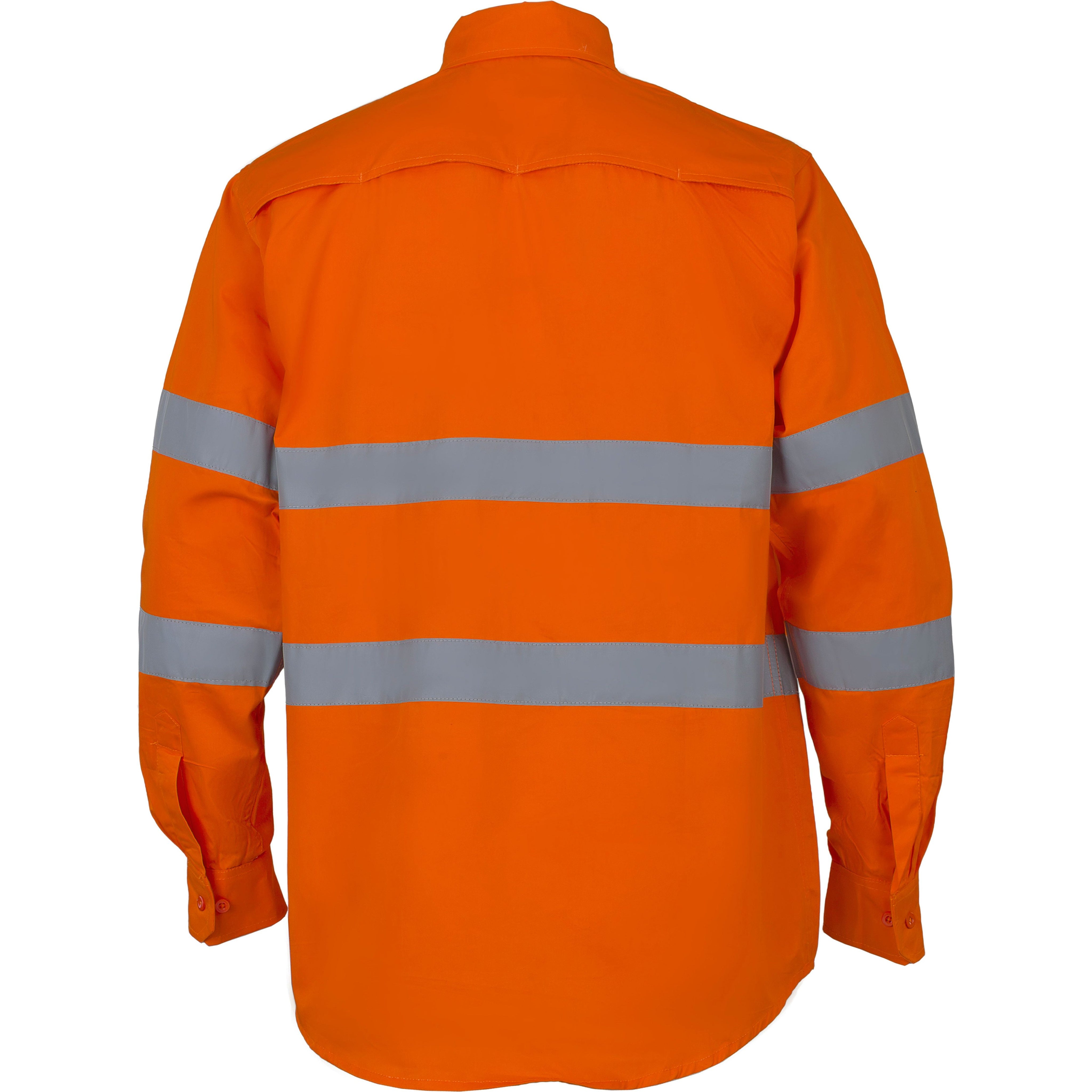 Tradesman Hi Vis 100% Cotton Long Sleeve Shirt (C97) - Ace Workwear