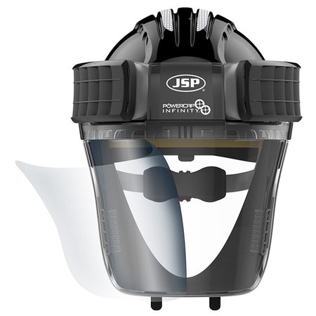 JSP Replacement Peel-Off Polycarbonate Visor Cover For Powercap Infinity - Pack of 10 (CAU180-000-000) - Ace Workwear