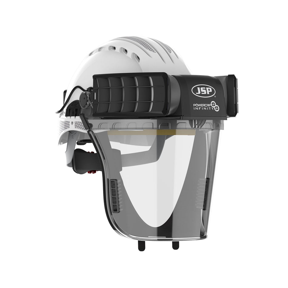JSP Powercap Infinity PAPR Respirator With White Helmet (CEA646-000-1AN) - Ace Workwear