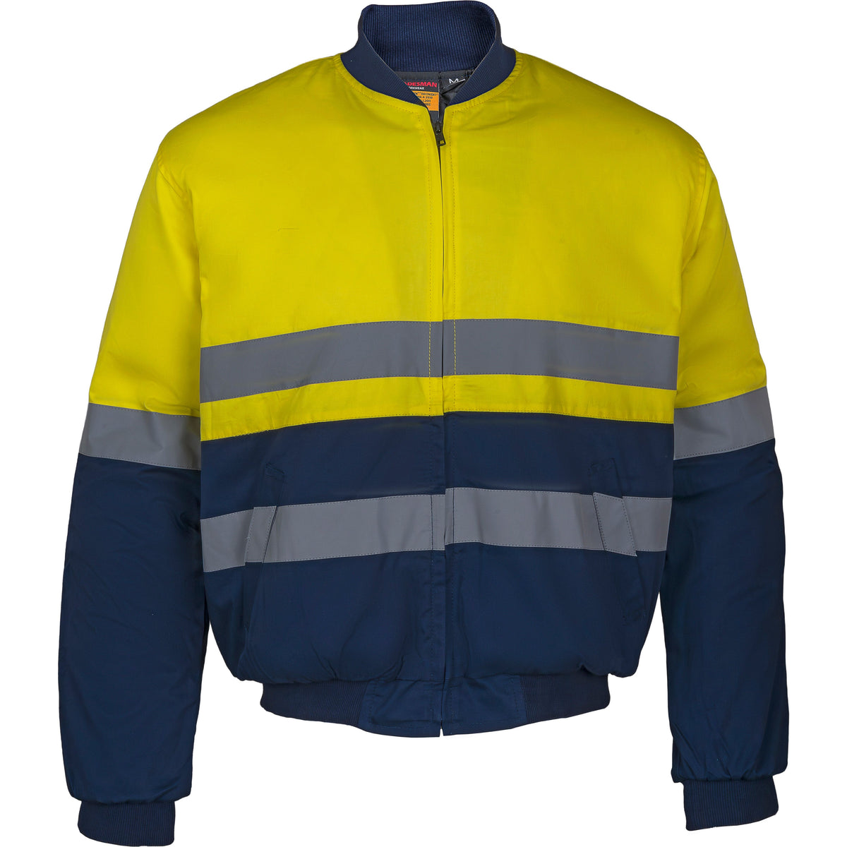 Tradesman Hi Vis Cotton Drill Bomber Jacket With Reflective Tape (CJ20) - Ace Workwear