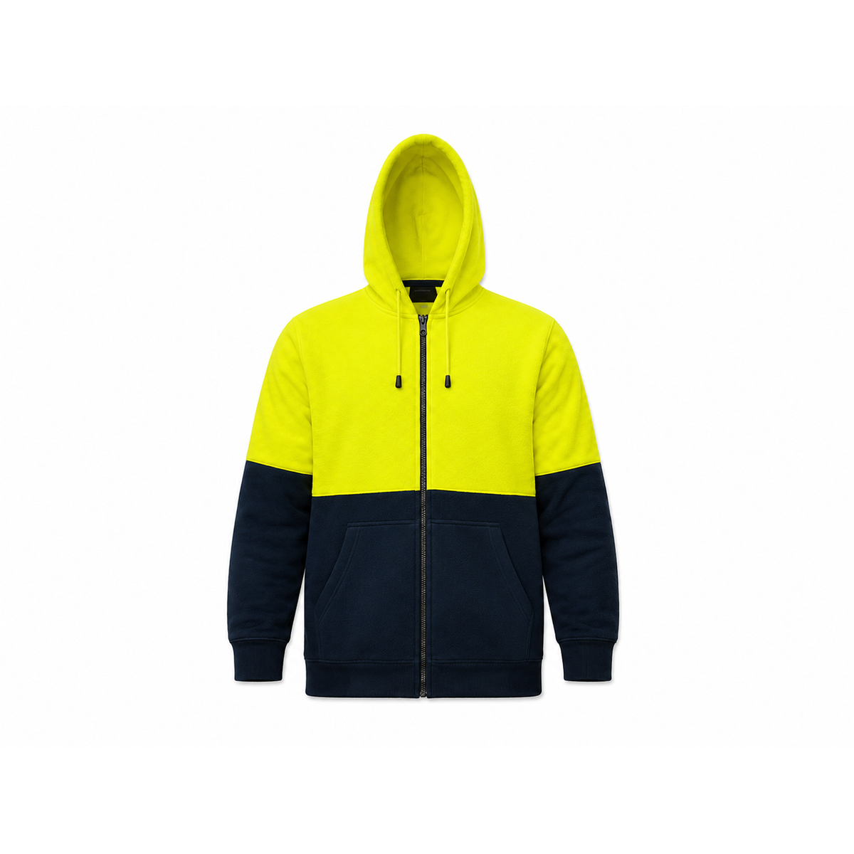 Hi Vis Full Zip Hood Polar Fleece Adults (Clearance) - Ace Workwear