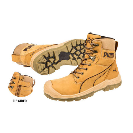 Puma Conquest Wheat Lace Up Fibreglass Toe Cap Safety Boot With Scuff Cap (Pre Order) (630727) - Ace Workwear