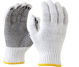 Maxisafe Bleached, Knitted Poly Cotton, Polka Dot Glove  (Carton of 240) (GKP104)