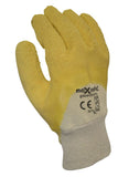 Maxisafe Premium Yellow Latex Coated Gripper Glove (Carton of 120 Pairs) (GYL108)