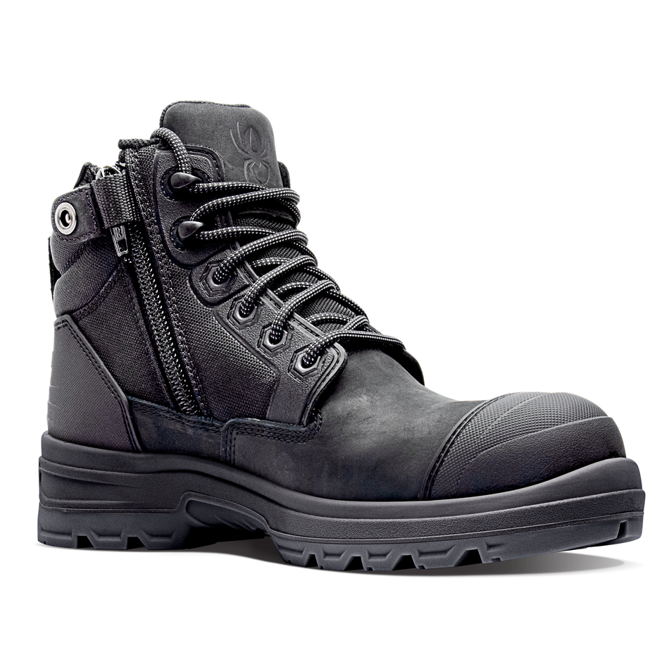 Redback Lynx Black Zip Sided Lace Up Composite Toe Boot (CLZBK) (Pre Order) - Ace Workwear