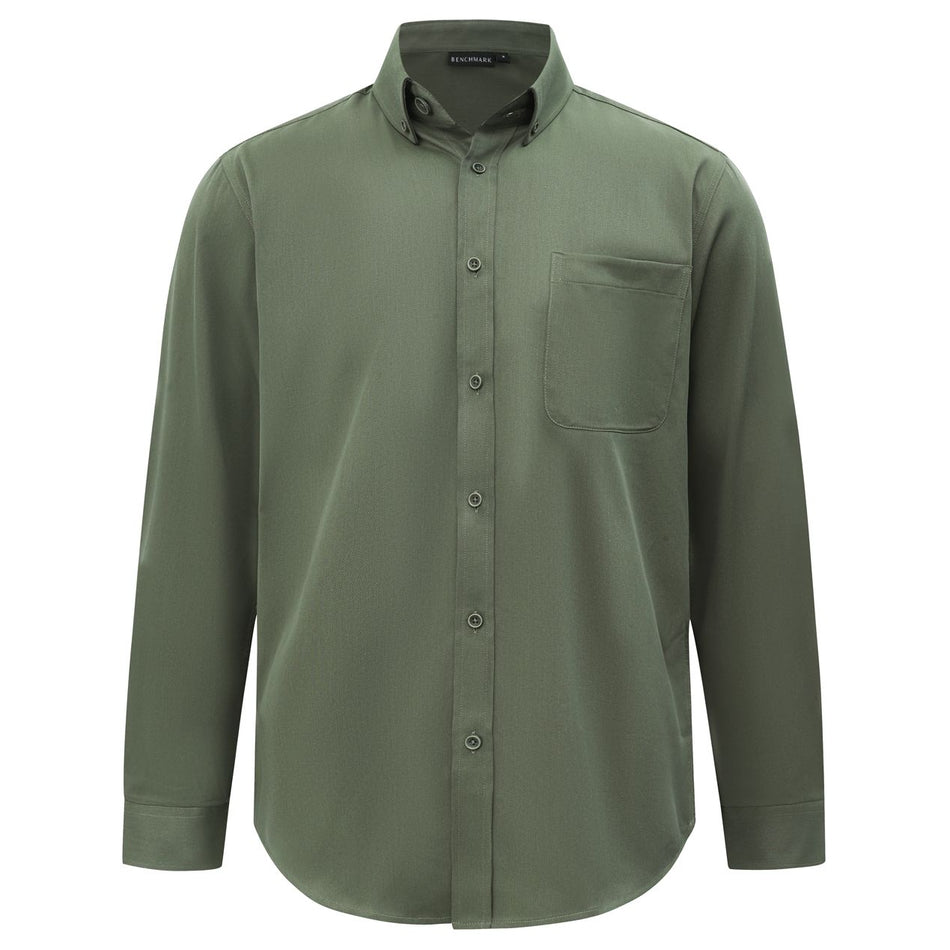 Winning Spirit Mens Smart Casual Cotton Blend Longsleeve Shirt (M7009L)