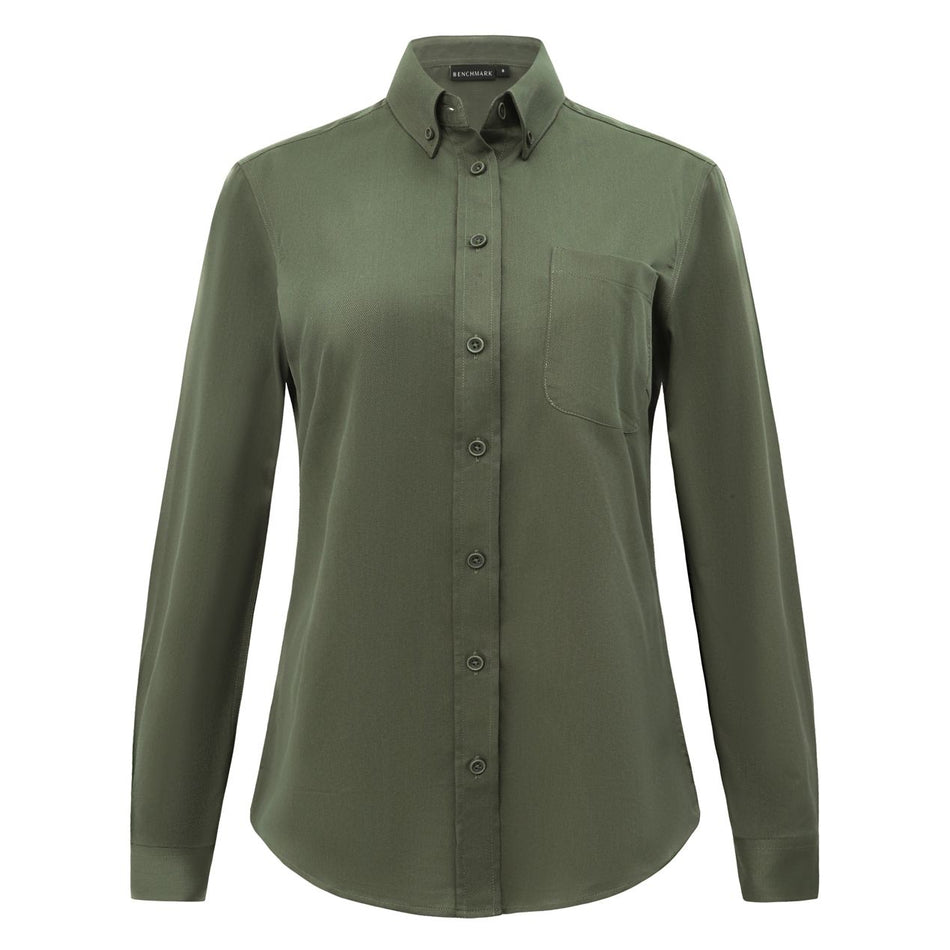 Winning Spirit Womens Smart Casual Cotton Blend Longsleeve Shirt (M8009L)