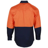 Tradesman Hi Vis Cotton Drill Long Sleeve Shirt (C83)