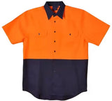 Tradesman Hi Vis Cotton Drill Shirt Short Sleeve (C84)
