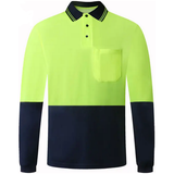 Tradesman Hi Vis Long Sleeve Micromesh Polo Shirt (P51)