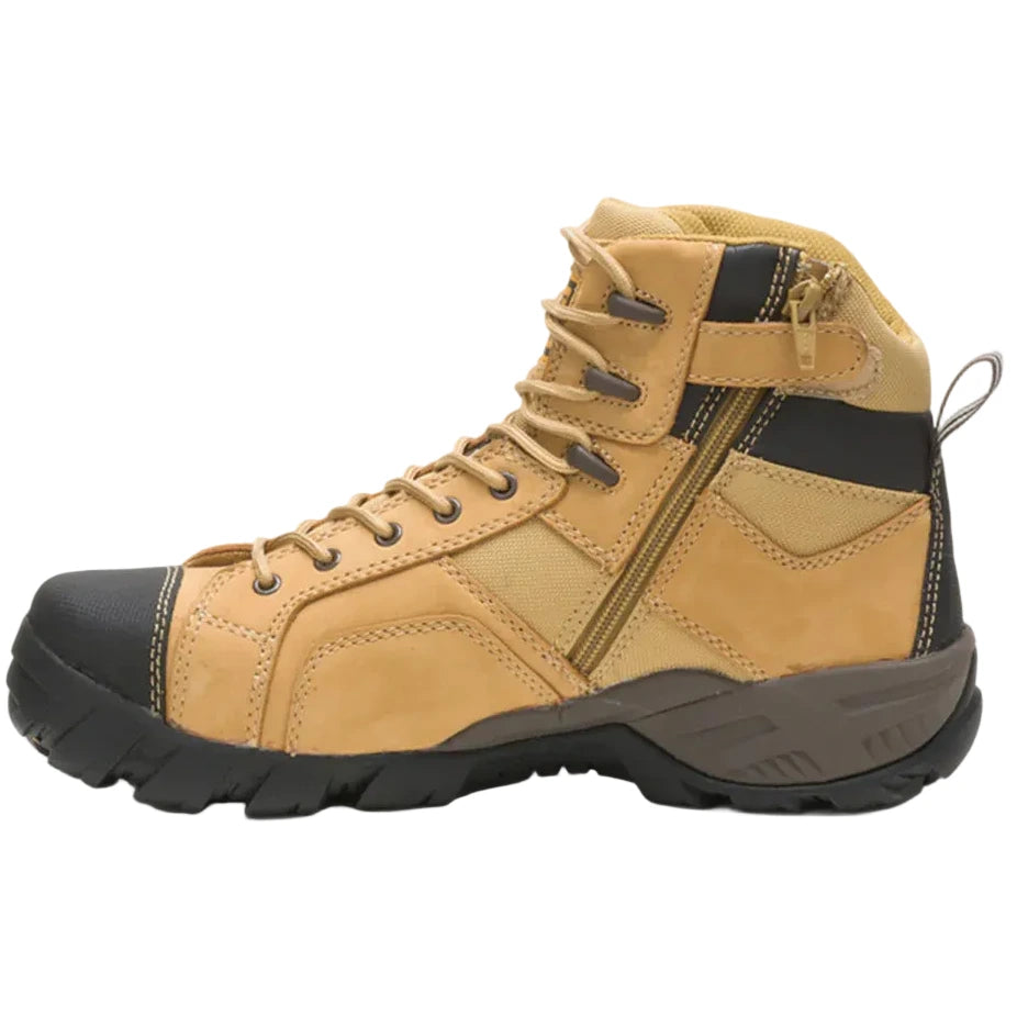 CAT Honey Argon Hi Side Zip Sided Lace Up Steel Cap Safety Boots (P725325) (Clearance) - Ace Workwear