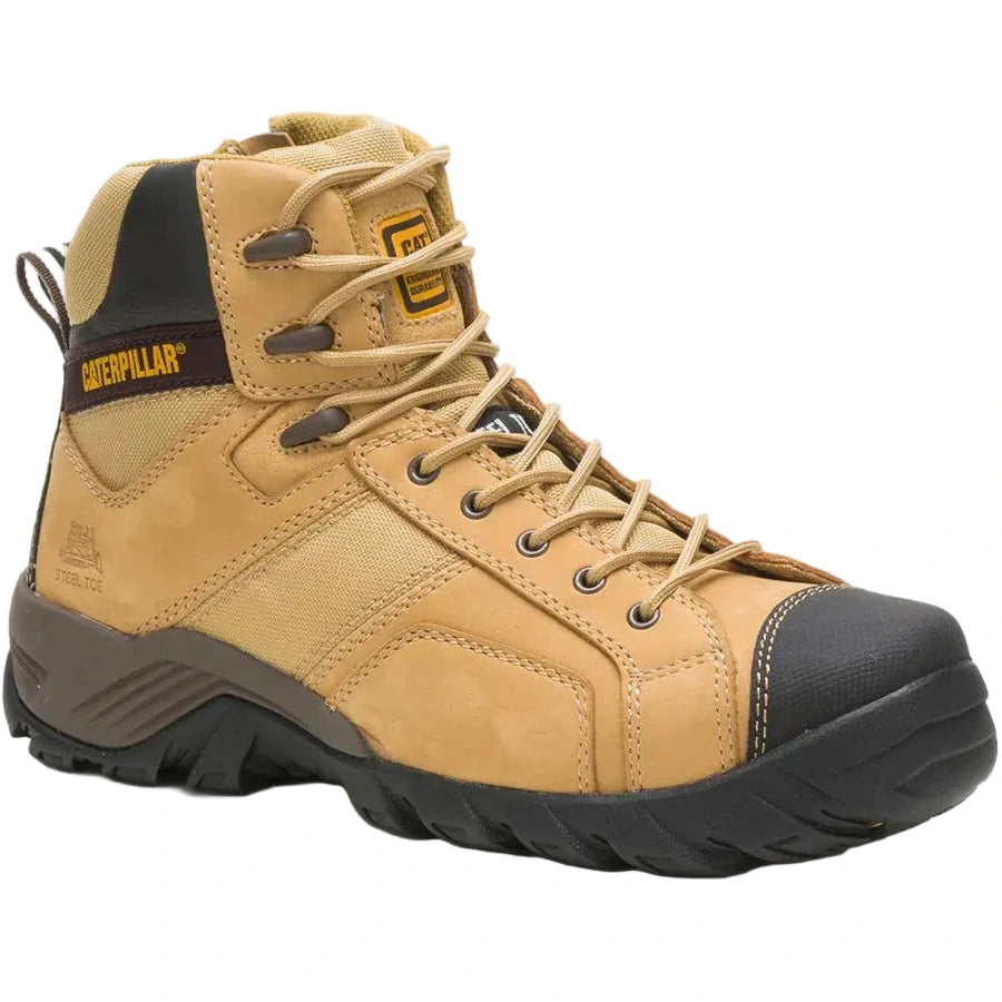 CAT Honey Argon Hi Side Zip Sided Lace Up Steel Cap Safety Boots (P725325) (Clearance) - Ace Workwear