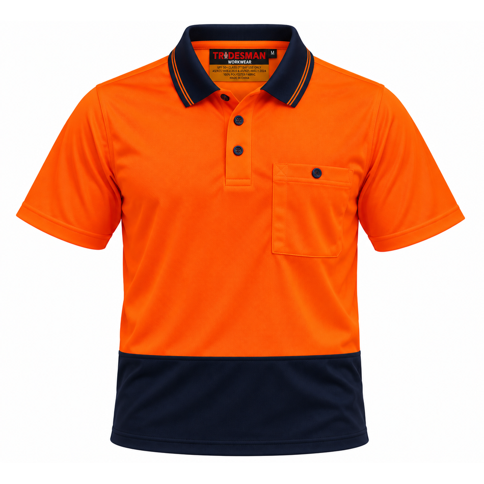 Tradesman Hi Vis BreatheTec Short Sleeve Polo (PS10)