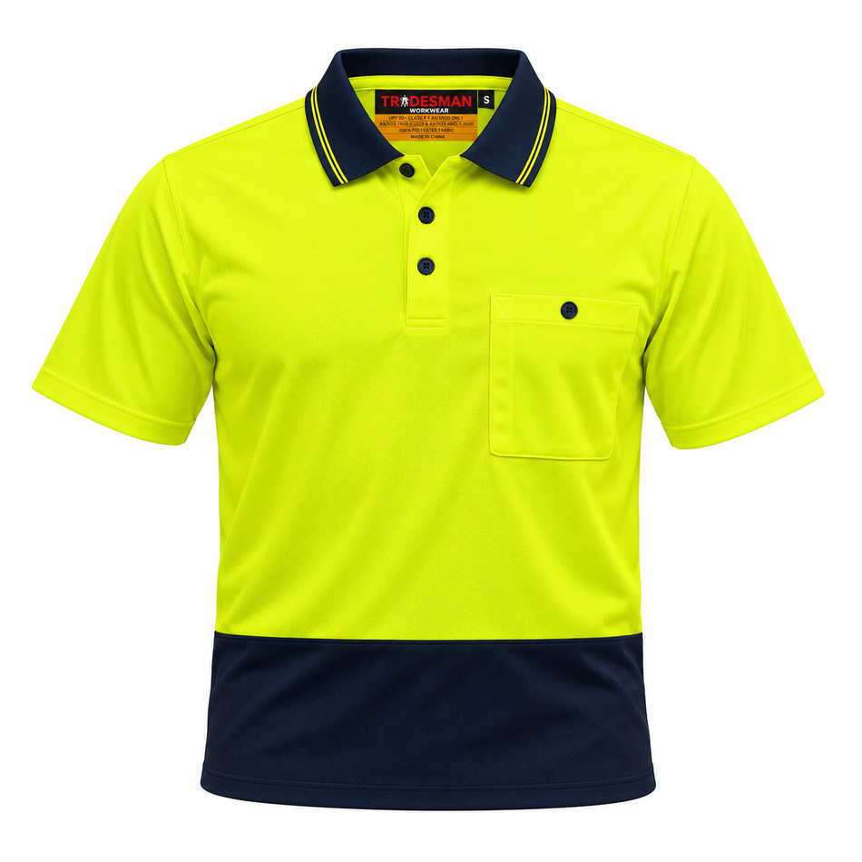 Tradesman Hi Vis BreatheTec Short Sleeve Polo (PS10)