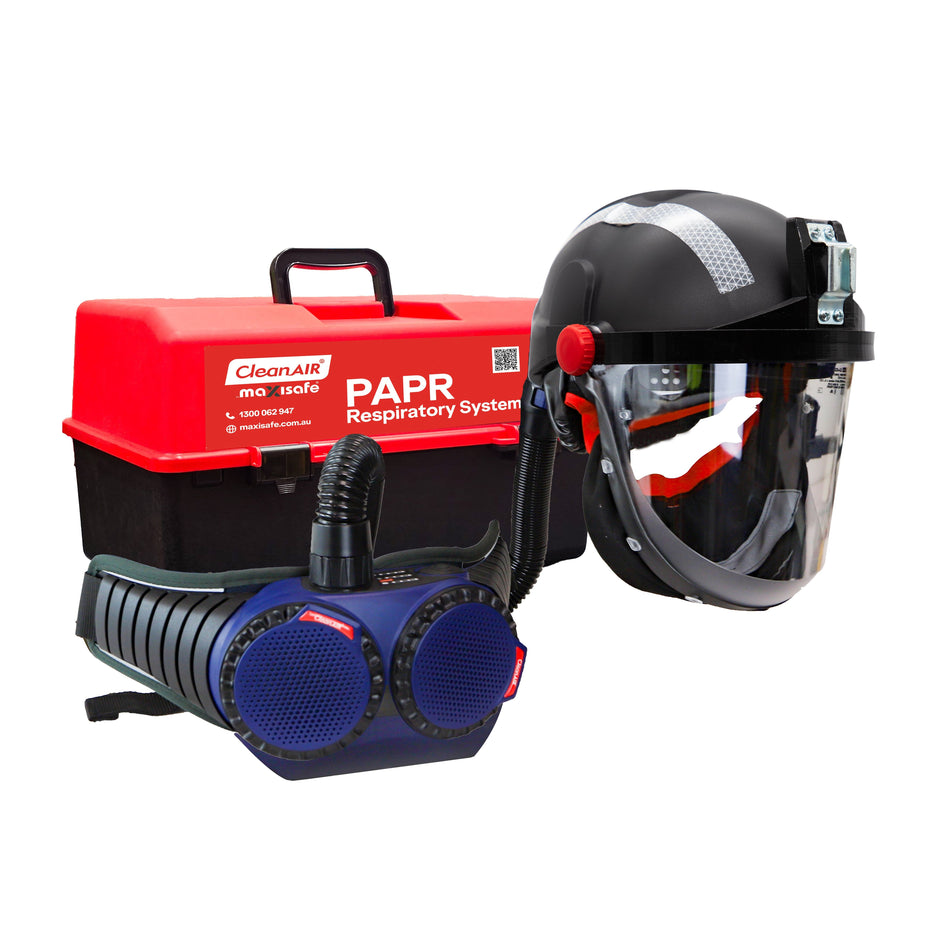 Maxisafe CleanAIR CA-40G Heavy Duty Tunnelling Kit With Cylindrical Visor And AerGO PAPR (R304100xH-T)