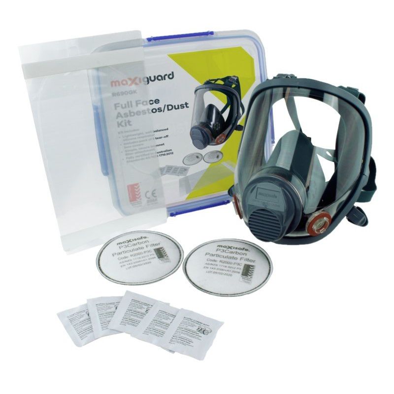 Maxisafe MaxiGuard Full Face Respirator Asbestos/Dust Kit (R690GK) - Ace Workwear