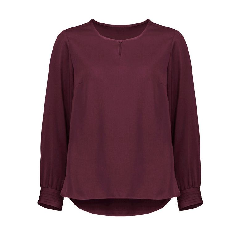 Biz Corporates Womens Evelyn Long Sleeve Blouse (RU569LL) - Ace Workwear