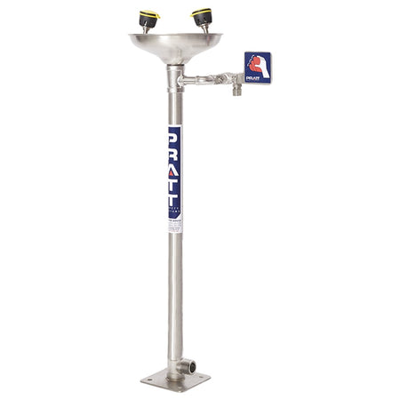 Pratt Pedestal Mounted Eye Wash With Bowl - No Foot Treadle (SE545) - Ace Workwear