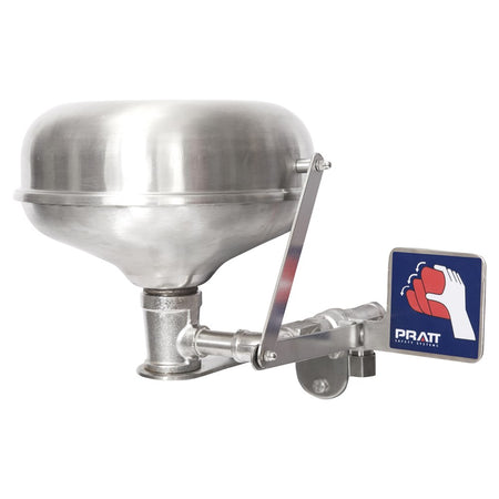 Pratt Wall Mounted Eye Wash With Eye Wash Nozzle With Bowl No Treadle - Flip Top Lid (SE582FTL) - Ace Workwear