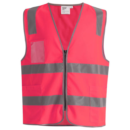 Winning Spirit Unisex Hi-Vis Safety Vest with ID & Utility Pockets (SW04) - Ace Workwear