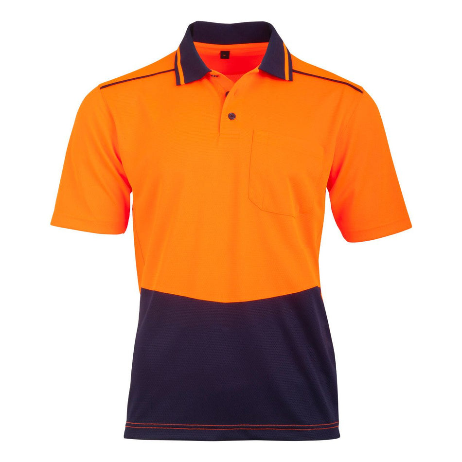 Winning Spirit Unisex Hi-Vis Bamboo Charcoal SS Polo (SW81) - Ace Workwear