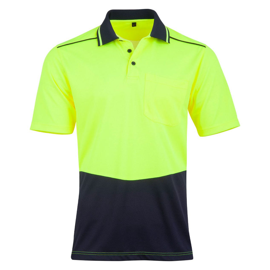 Winning Spirit Unisex Hi-Vis Bamboo Charcoal SS Polo (SW81) - Ace Workwear