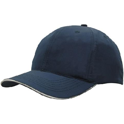 Spring Woven Fabric 6 Panel Cap With Wind Strap & Clip - Pack of 25 (3817) - Ace Workwear