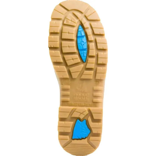 Steel Blue Wheat Argyle Zip Sided Lace Up Steel Toe Safety Boot