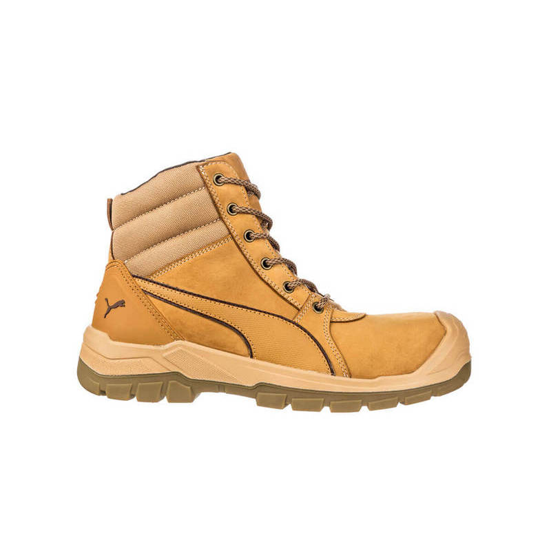 Puma Tornado Wheat Zip Sided Fibreglass Toe Safety Boot With Scuff Cap (630787) (Pre Order) - Ace Workwear