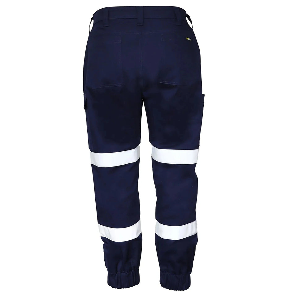 Workcraft Womens Stretch Drill Cargo Pants With Tape (WPL276)