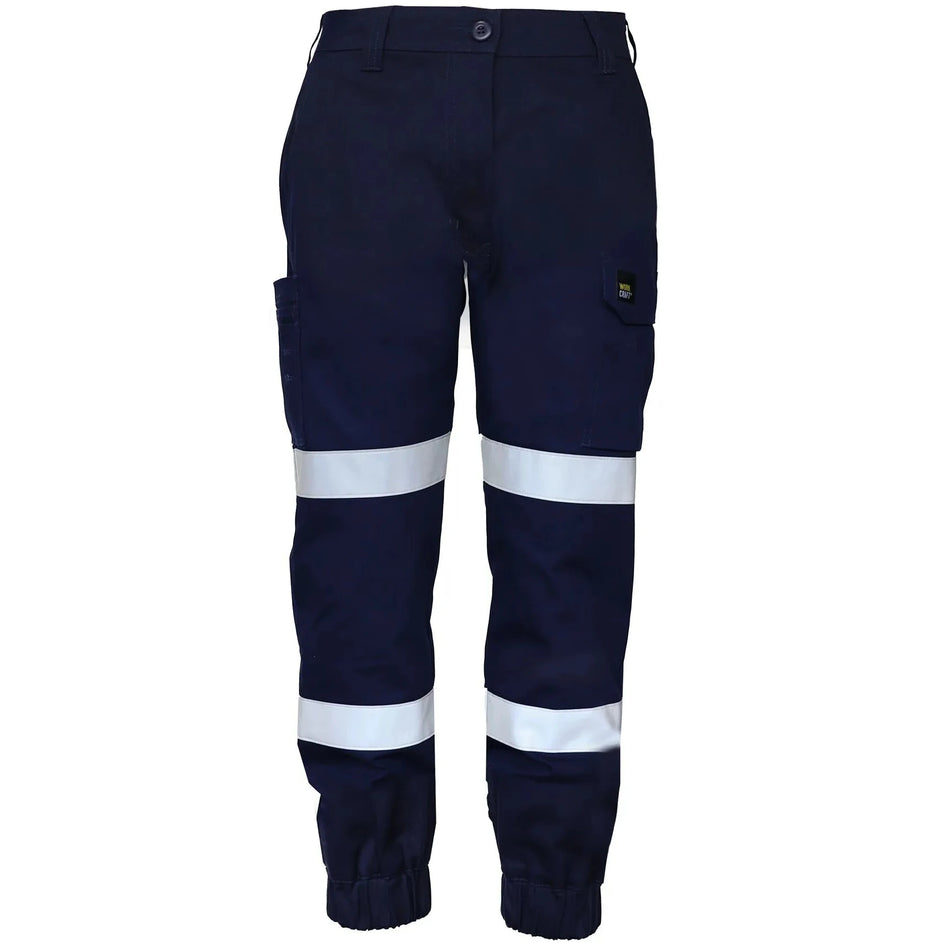 Workcraft Womens Stretch Drill Cargo Pants With Tape (WPL276)