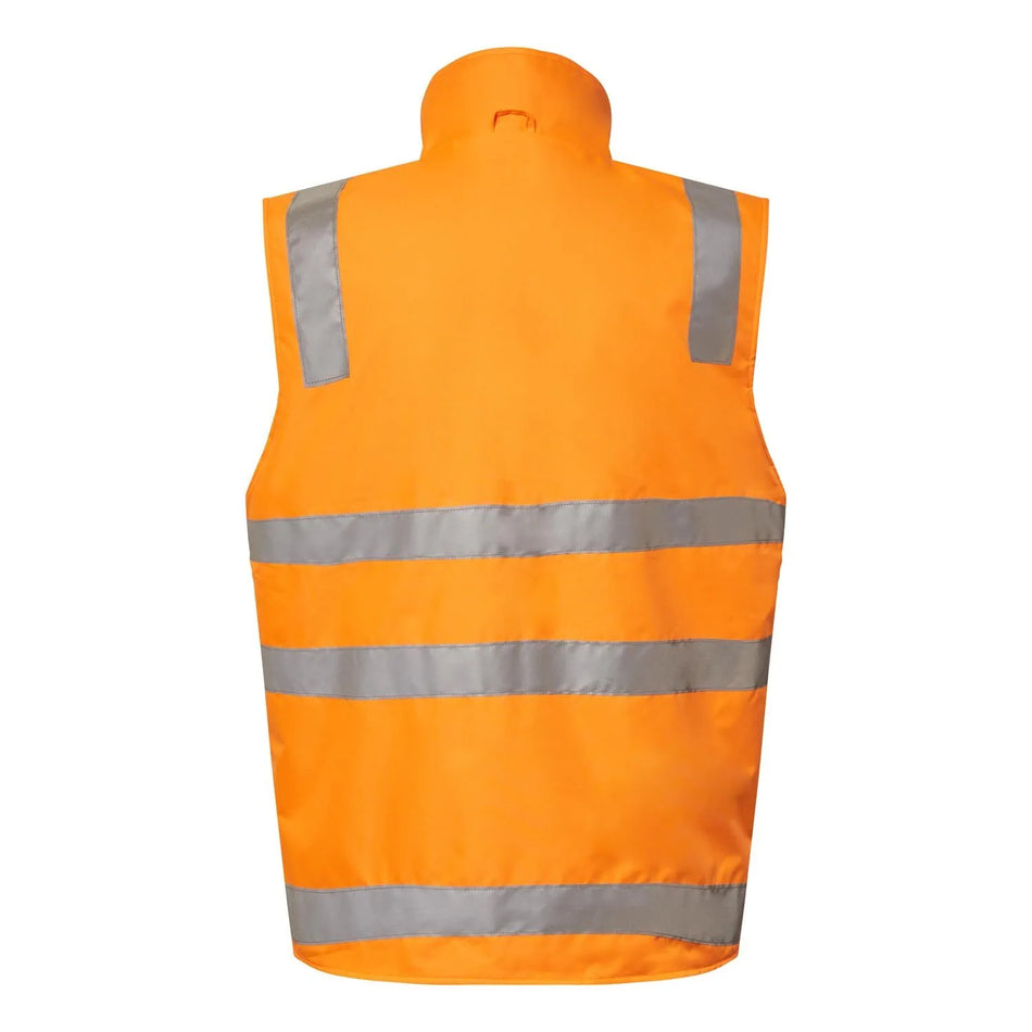 Workcraft Vic Rail Hi Vis Reveresible Fleece Reflective Vest With Tape (WW9026)