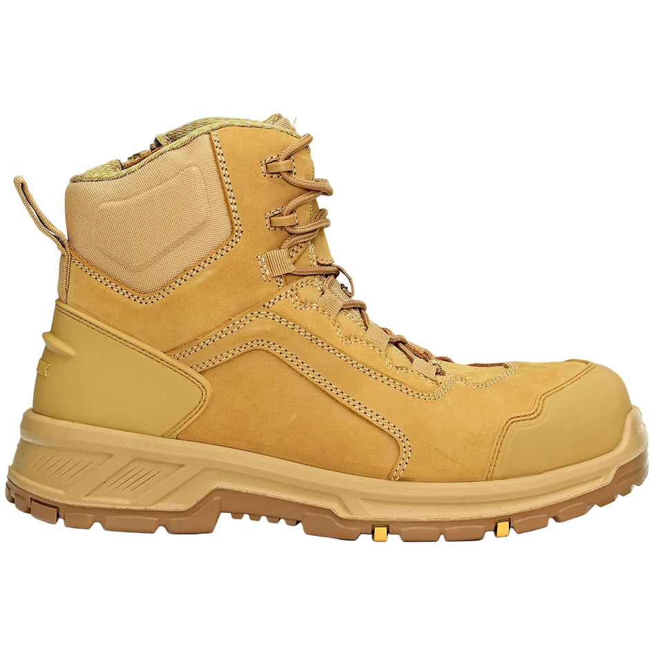 Syzmik UltraFort 5Z Wheat Side Zip Lace Up Safety Boot (ZFL501)