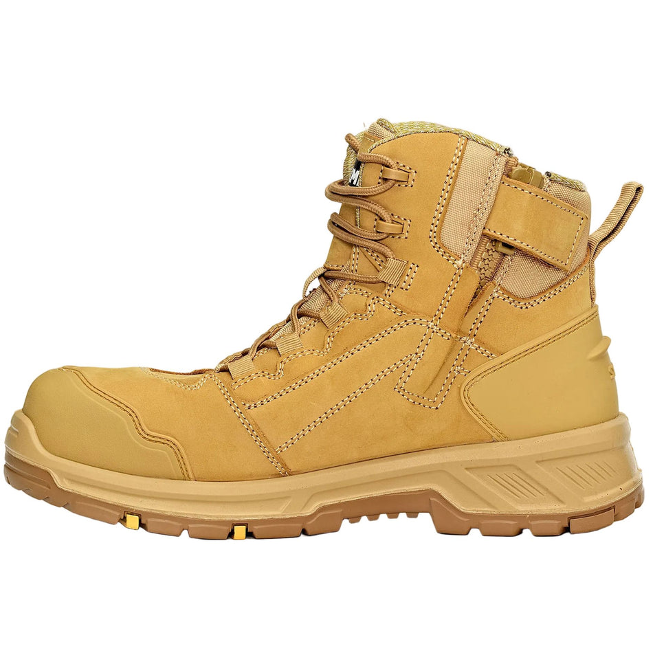 Syzmik UltraFort 5Z Wheat Side Zip Lace Up Safety Boot (ZFL501)