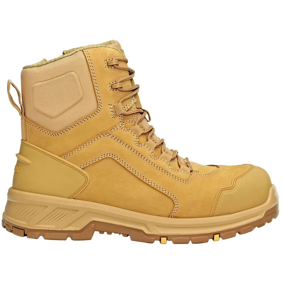 Syzmik UltraFort 6Z Wheat Side Zip Side Lace Up Safety Boot (ZFL601) - Ace Workwear