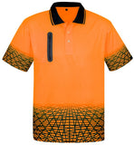 Syzmik Hi Vis Mens Tracks Polo Shirt Short Sleeve (ZH300)