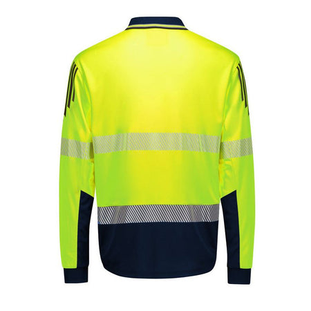 Syzmik Mens Hi Vis Flux Segmented Tape Long Sleeve Polo (ZH550) - Ace Workwear