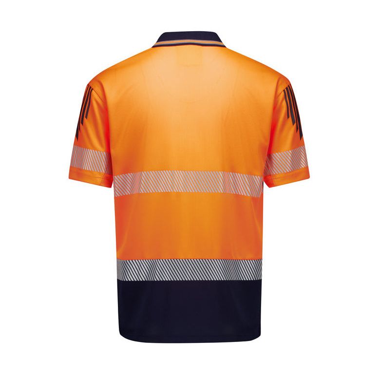 Syzmik Mens Hi Vis Flux Segmented Tape Short Sleeve Polo (ZH555) - Ace Workwear