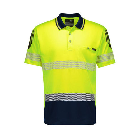 Syzmik Mens Hi Vis Flux Segmented Tape Short Sleeve Polo (ZH555) - Ace Workwear
