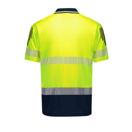 Syzmik Mens Hi Vis Flux Segmented Tape Short Sleeve Polo (ZH555) - Ace Workwear