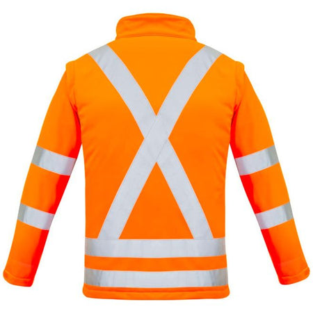 Syzmik Womens Hi Vis Rail X Back 2 In 1 Softshell Jacket (ZJ770) - Ace Workwear