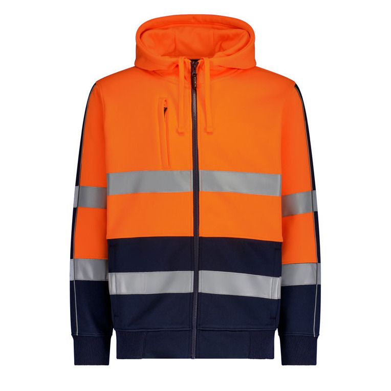 Syzmik Unisex Hi Vis Full Zip Stretch Taped Hoodie (ZT486)