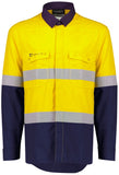 Syzmik Mens Orange Flame Lightweight Ripstop Spliced Shirt (ZW180)