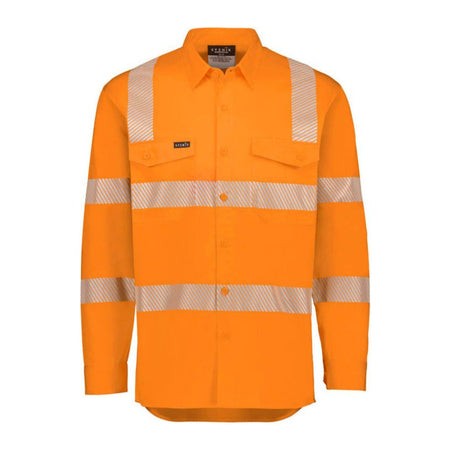 Syzmik Mens VIC Rail Shirt - Segmented Tape (ZW682) - Ace Workwear
