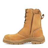 Oliver 200mm Wheat Hi-Leg Zip Sided Lace Up Steel Cap Safety Boot With Scuff Cap (55-385) (Pre Order)