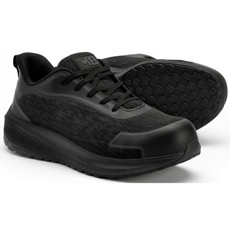 M8 Workwear Capt Black Lace Up Composite Toe Safety Jogger (M8SF003)