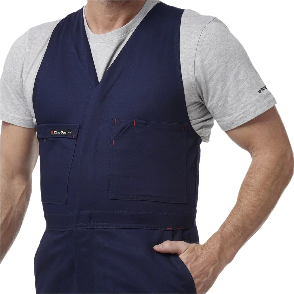 KingGee Originals Sleeveless Cotton Drill Work Overalls (K02060) - Ace Workwear