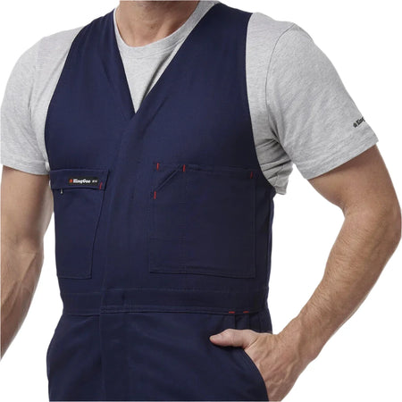 KingGee Originals Sleeveless Cotton Drill Work Overalls (K02060) - Ace Workwear