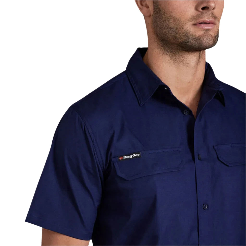 KingGee Workcool Pro Stretch Short Sleeve Work Shirt (K14022) - Ace Workwear